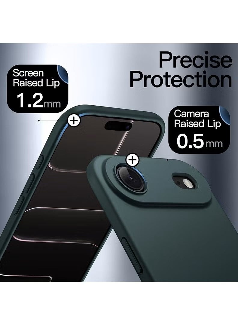 general Liquid Silicone Case for iPhone 17 Air (6.6") – Ultra-Slim Soft Touch Cover with Microfiber Lining & Enhanced Camera Protection - Midnight Green - Image 3
