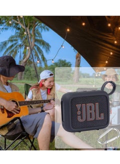 Excefore Silicone Case for JBL Go 4, Waterproof Portable Bluetooth Speaker Protective Sleeve, Ultra-Light Shockproof Cover with Carabine, Secure Fit, Black (Speaker Not Included)  - Image 5