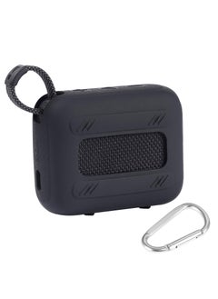 Excefore Silicone Case for JBL Go 4, Waterproof Portable Bluetooth Speaker Protective Sleeve, Ultra-Light Shockproof Cover with Carabine, Secure Fit, Black (Speaker Not Included)  - Image 3