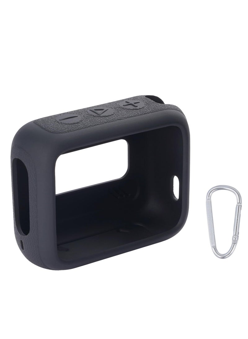 Excefore Silicone Case for JBL Go 4, Waterproof Portable Bluetooth Speaker Protective Sleeve, Ultra-Light Shockproof Cover with Carabine, Secure Fit, Black (Speaker Not Included)  - Image 4
