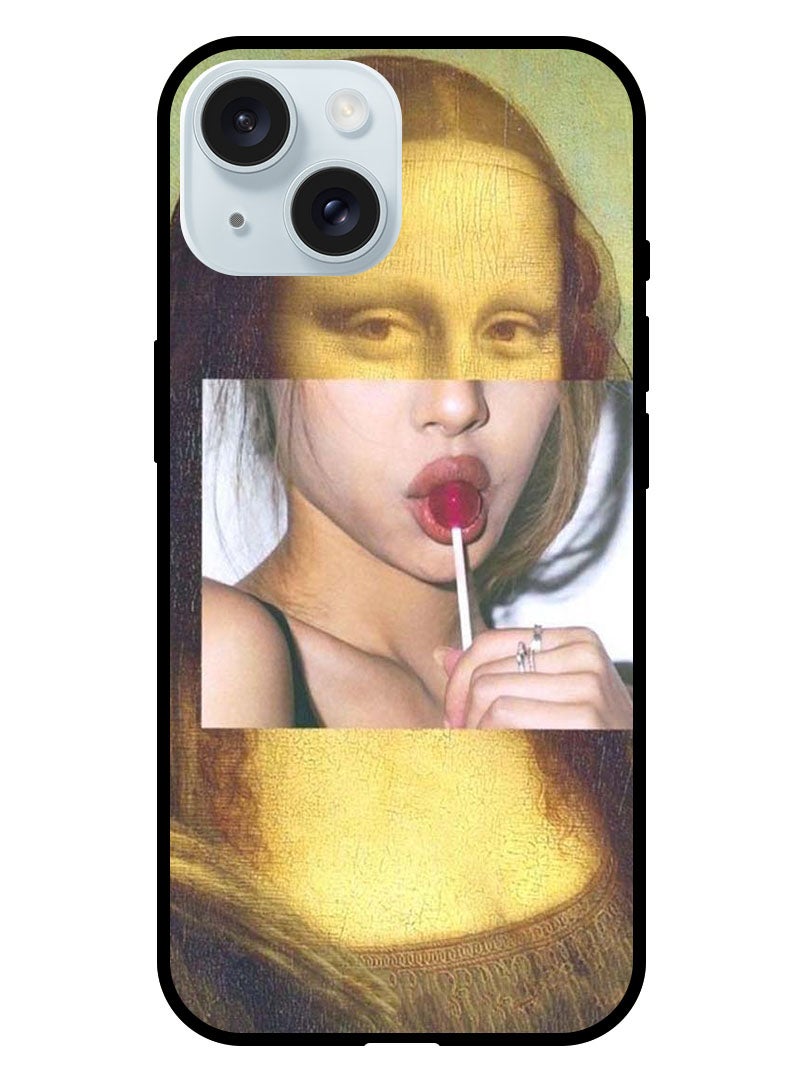 Theodor Protective Case Anti Scratch Shock Proof Bumper Cover For iPhone 15 Plus Mona lisa lolipop - Image 1