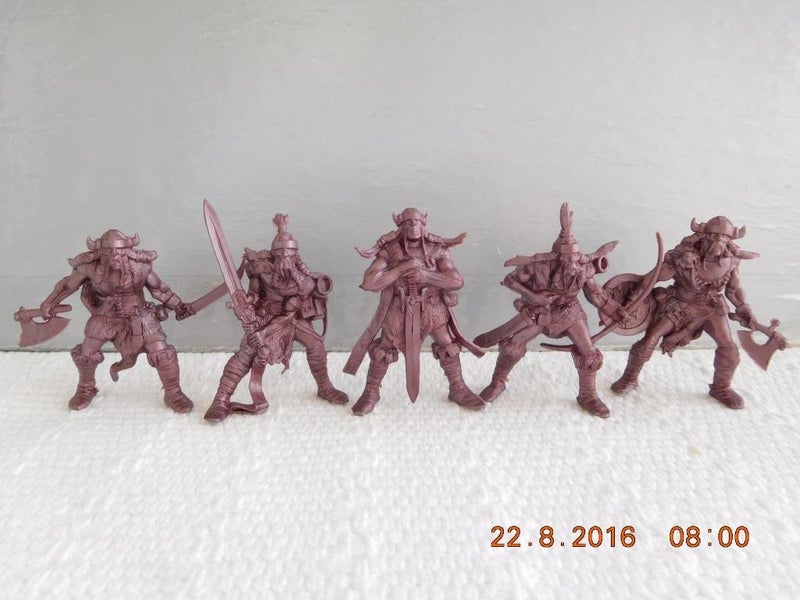 Fantasy Battles معارك الفانتازيا محاربي الفايكنج 54 مم 1/32 - 5 جنود ألعاب خيال علمي روسية دمى أكشن مصغرة - Image 3