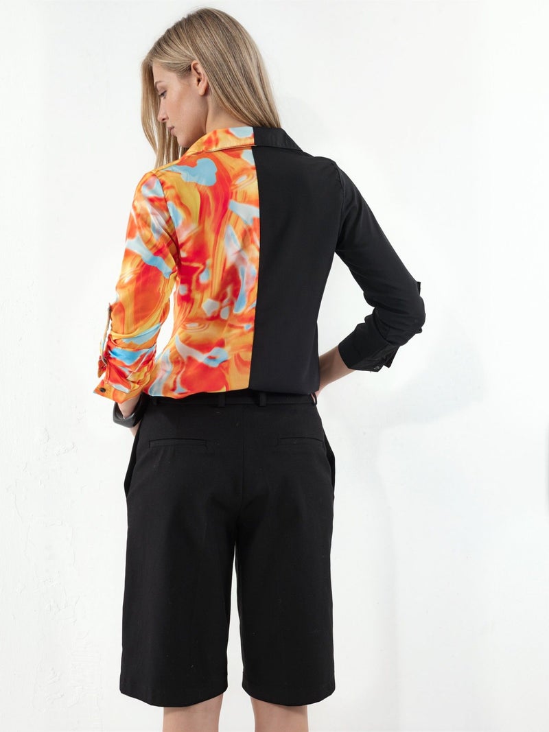 Jennyfer Women's Abstract Print Button-Front Shirt - Image 3