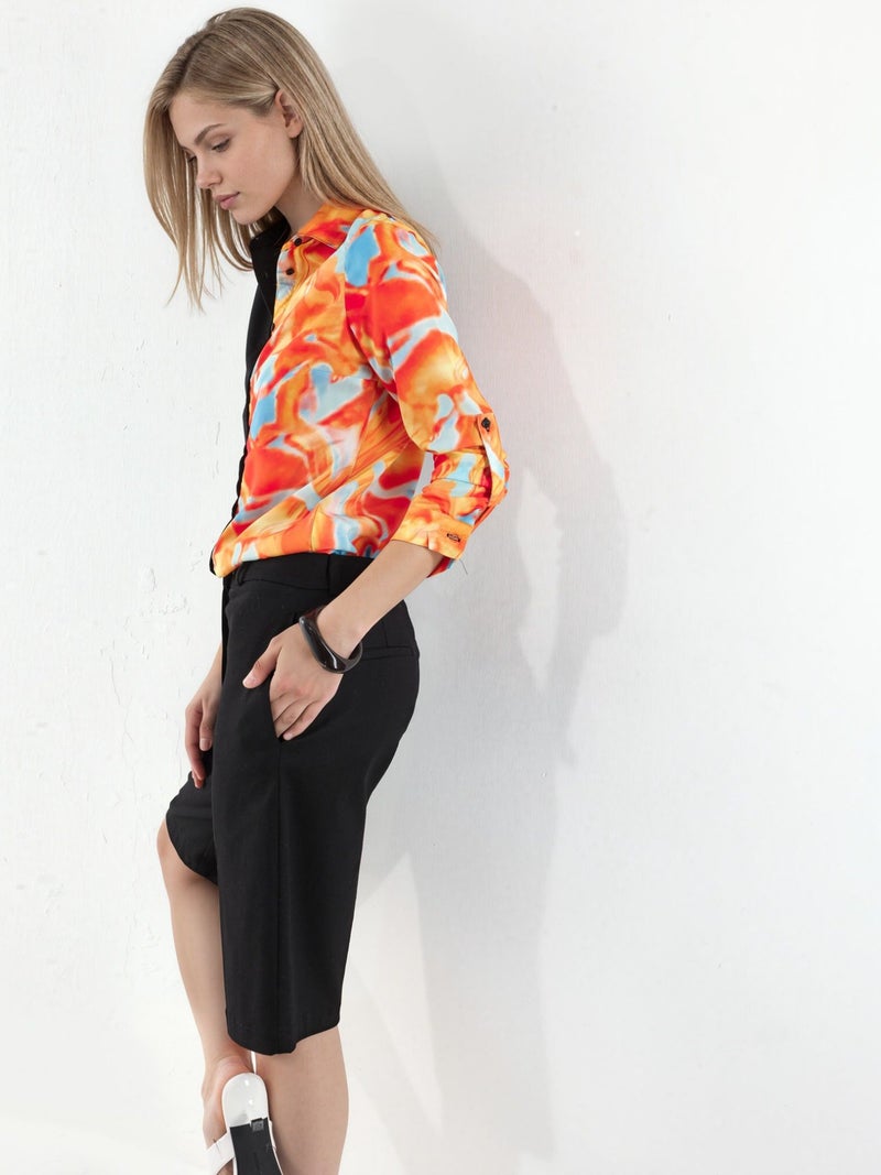 Jennyfer Women's Abstract Print Button-Front Shirt - Image 2