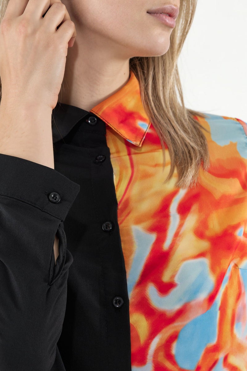Jennyfer Women's Abstract Print Button-Front Shirt - Image 4