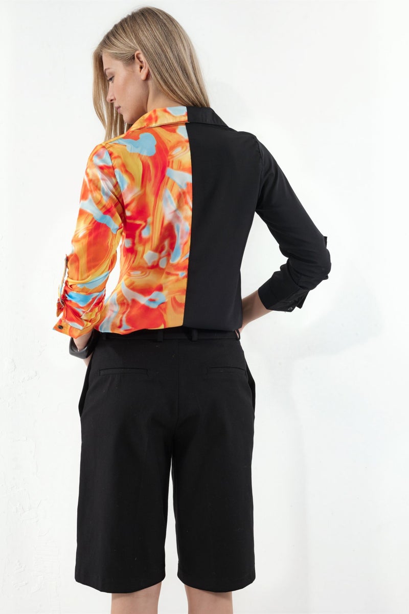 Jennyfer Women's Abstract Print Button-Front Shirt - Image 3