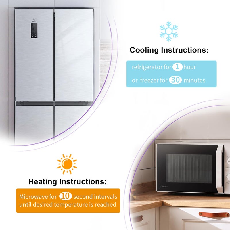 CONBELLA أقنعة الوجه الباردة من كونبيلا - قناع وجه ثلجي - كمادات ساخنة وباردة للهالات السوداء، الانتفاخ، الصداع النصفي، الصداع، التوتر، الاحمرار، أقنعة وجه مهدئة للنساء والرجال، العناية بالبشرة - Image 5