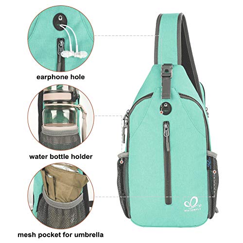 WATERFLY حقيبة ظهر سلاينغ مائية CROSSBODY من WATERFLY للسفر والتخييم وحقيبة صدر يومية - Image 2