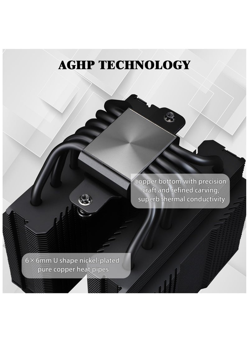 Thermalright Peerless Assassin 120 Mini Black CPU Air Cooler, 6 Heat Pipes Dual Towers Cooler, with TL-D12B PWM Fans, Desktop PC Cooler for Intel LGA 1851/1700/1150/1151/1200/2011,AMD:AM4/AM5  - Image 2