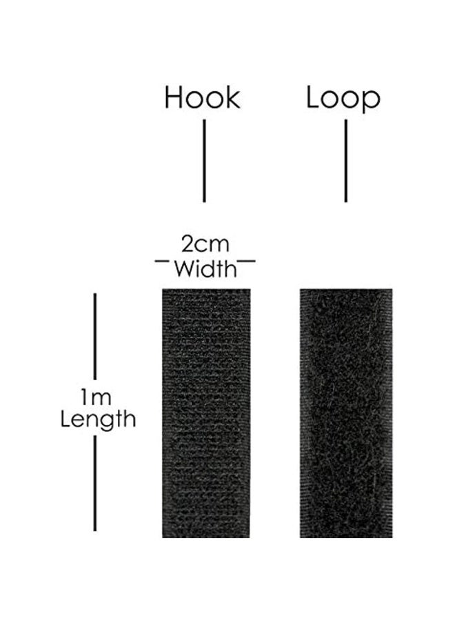 Generic Hook And Loop Tape Roll 1M - Self Adhesive Tape - Strong Adhesive Double Sided Fixing Tape - Heavy Duty Strips For Indoor And Outdoor Use Reusable  - Image 2