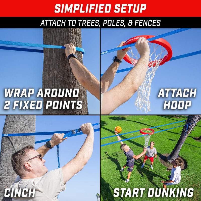 GoSports GoSports Slack Hoop Portable Basketball Game for Kids  Teens  Adjustable Height Outdoor Lawn Beach  Yard Game  Basketball Without a Court - Image 3