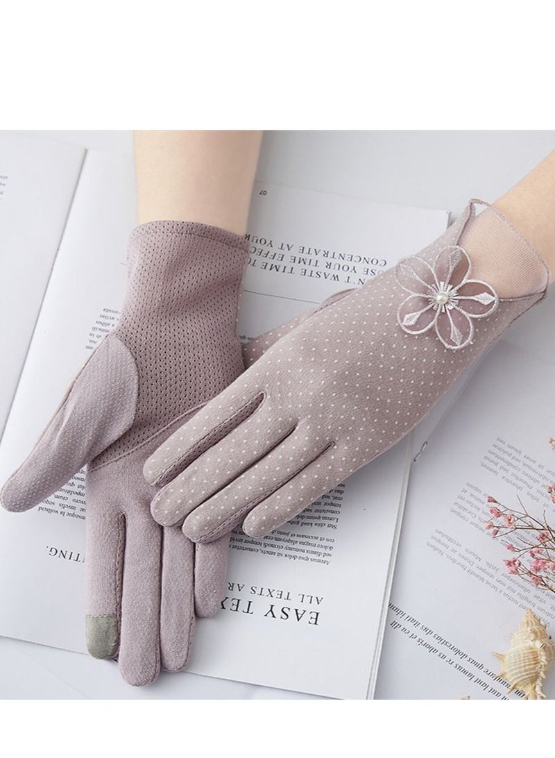 قفازات القيادة النسائية أرجواني - Image 1