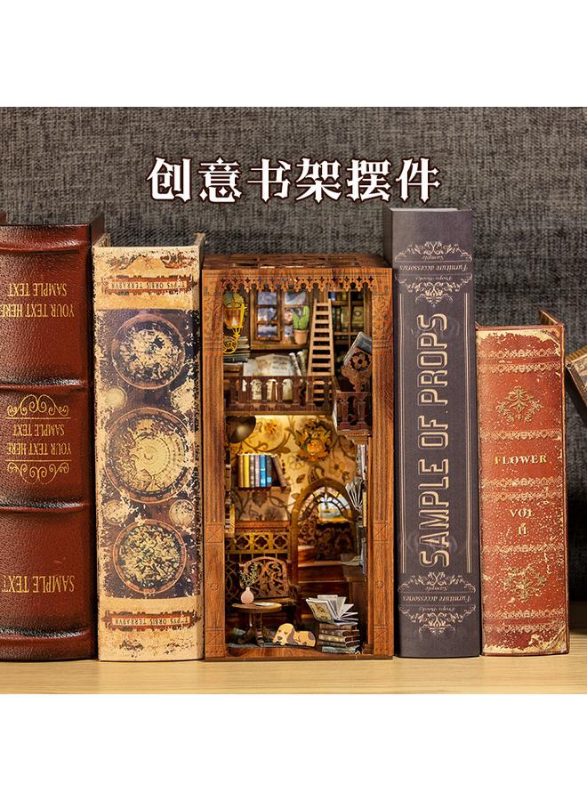 Bluejw Eternal Bookstore Diy Wooden 3D Handmade Assembled Book Stand Model Exquisite Toy Gift Toy - Image 5