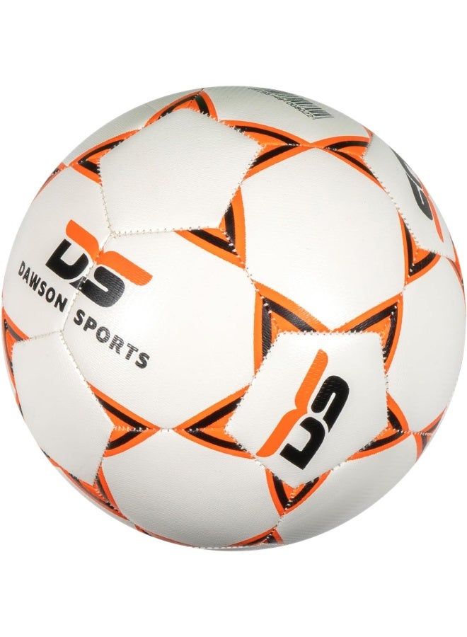 Dawson Sports TPU 100 Football (Size 4 - Soft, Durable, and Machine Stitched - Available in 3 Sizes - White/Orange) - Image 5