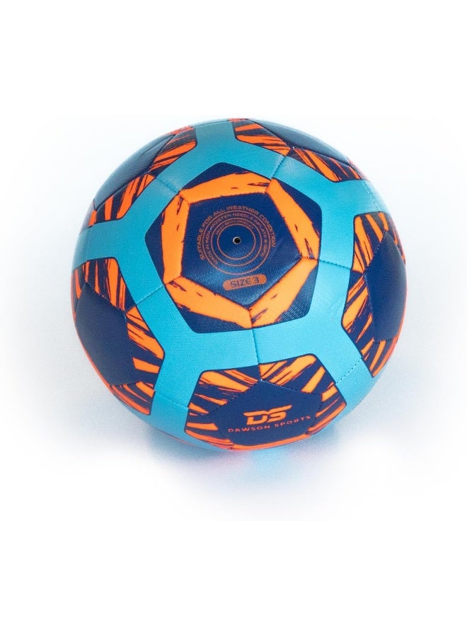 Dawson Sports TPU 100 Football (Size 4 - Soft, Durable, and Machine Stitched - Available in 3 Sizes - White/Orange) - Image 4