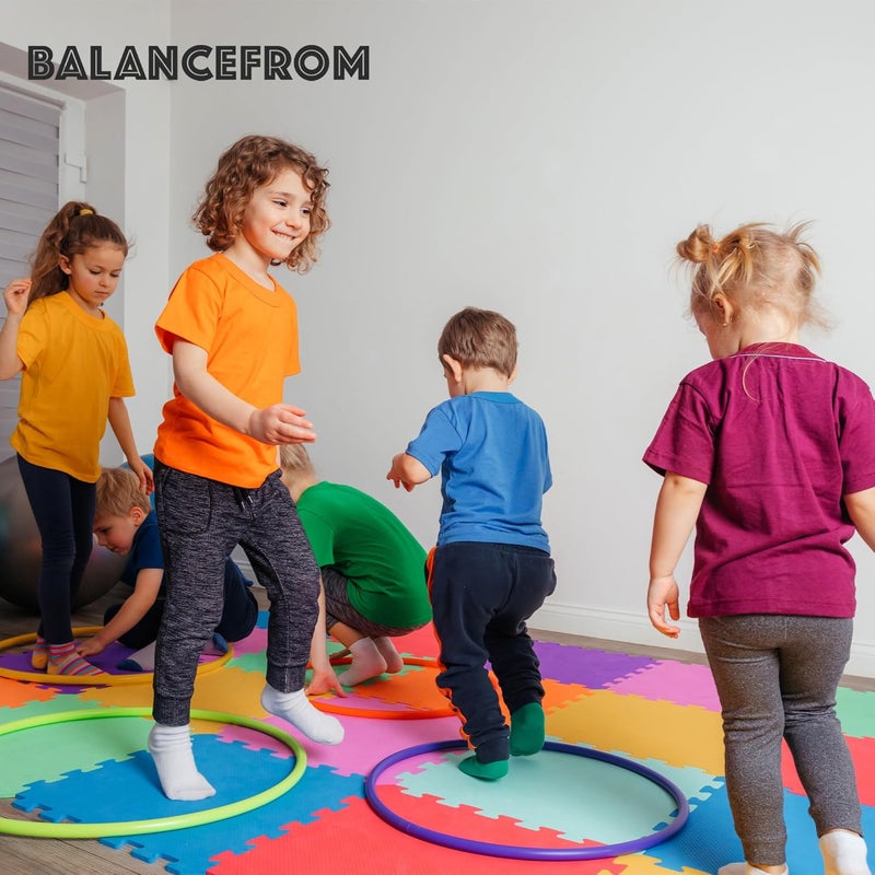 BalanceFrom 36-Pack 12x12 Inches EVA Interlocking Foam Play Tile Mat, Multicolored – 0.4-Inch Thick Non-Slip Puzzle Flooring for 36 Square Feet in Playroom, Nursery, or Playpen at Home - Image 5