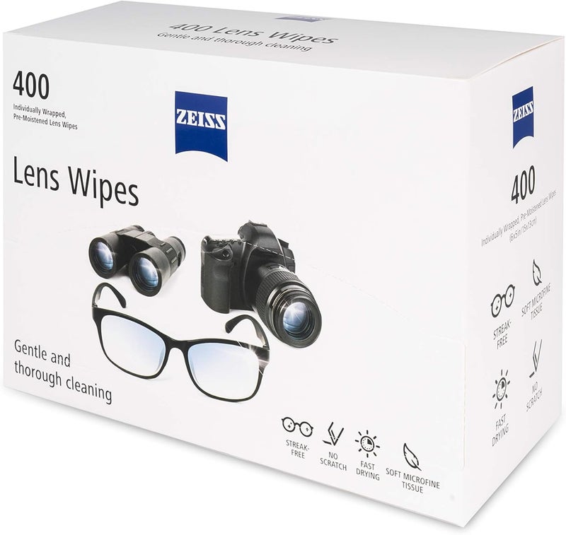 ZEISS Pre-Moistened Alcohol Wipes, Glasses Cleaner, 400 Count - Image 2