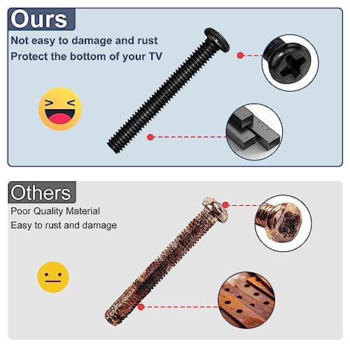 Maozhren Stand for LG TV Legs Replacement, TV Stand Legs for LG TV Stand 60UJ/65UJ/60UK/65UK 65UK6500 65UK6200 65UJ6300 65UJ6050 65UJ6200 65UJ630T 65UJ635T 65UK6090PUA 65UK6300PUE 60UJ6300 60UK6090 with Screws - Image 5