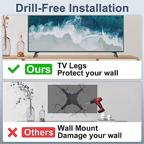 Maozhren Stand for LG TV Legs Replacement, TV Stand Legs for LG TV Stand 60UJ/65UJ/60UK/65UK 65UK6500 65UK6200 65UJ6300 65UJ6050 65UJ6200 65UJ630T 65UJ635T 65UK6090PUA 65UK6300PUE 60UJ6300 60UK6090 with Screws - Image 4