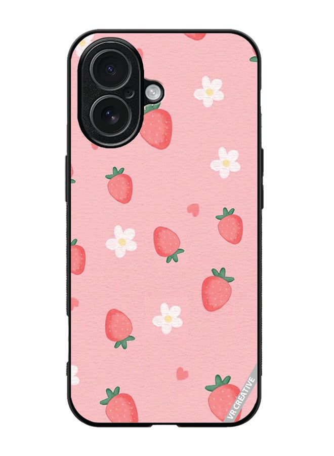VR CREATIVE Protective Case Cover For Apple iPhone 17 Strawberry Design Multicolour