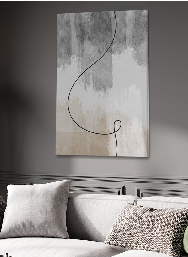 LOWHA - Framed Canvas Wall Art Stretched Over Wooden Frame with Boho Style Pattern Painting - Image 1
