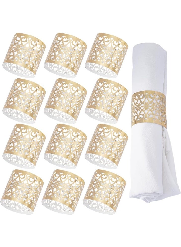 Elegant Decorative Paper Napkin Rings Set Hollow Cardboard Table Holders for Dining Events Solid Color Disposable Napkin Ring Accessories for Parties - Image 1