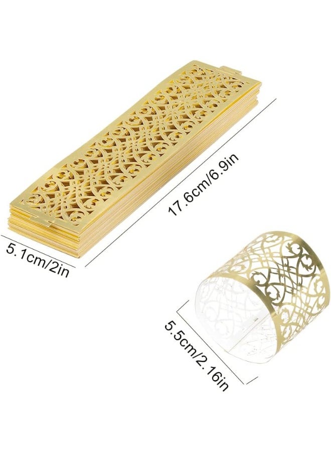 Elegant Decorative Paper Napkin Rings Set Hollow Cardboard Table Holders for Dining Events Solid Color Disposable Napkin Ring Accessories for Parties - Image 5
