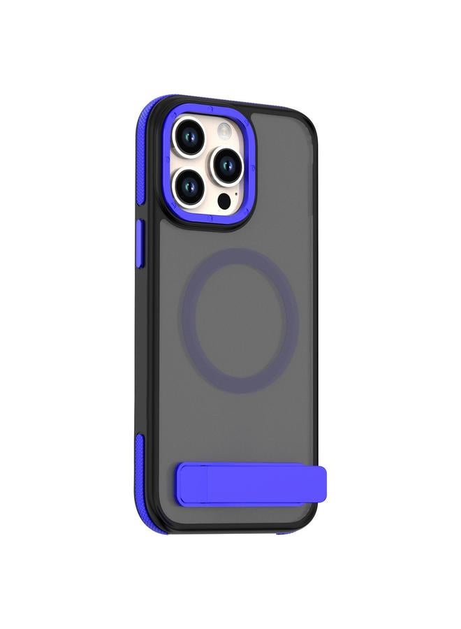 اس-توب جراب هاتف ماج سيف ثنائي اللون مع حامل لهاتف iPhone 15 Pro - Image 1