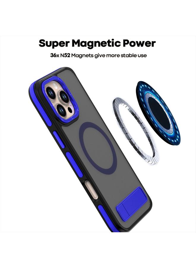 اس-توب جراب هاتف ماج سيف ثنائي اللون مع حامل لهاتف iPhone 15 Pro - Image 3