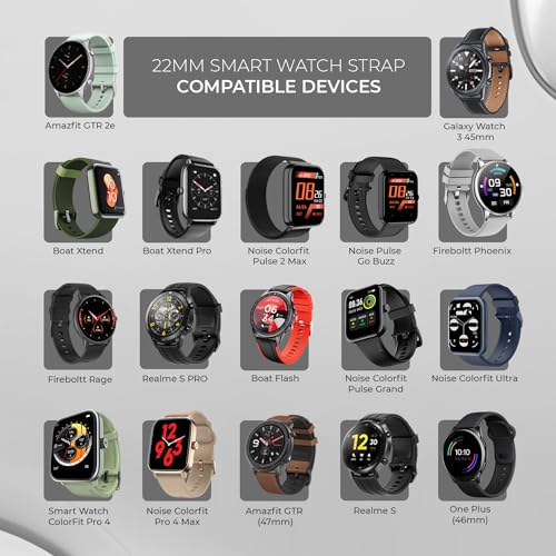 PunnkFunnk Punnk Funnk 22MM Silicone Strap with Folding Magnetic Lock Compatible with Samsung Galaxy Watch 3 45mm/ Galaxy Watch 46mm/Gear S3 Classic/Frontier Compatible All 22MM Watches(Light Grey) - Image 5