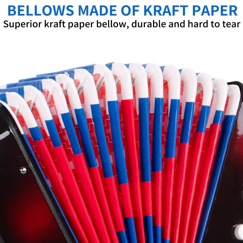 Horse Kids Accordion, 10 Keys Button Control Kid Accordions Musical Instruments for Child Children Toddlers Beginners Accordian Lightweight 7 key 3 Bass Mini AcordeÃ³n Toy Acordeones Para MiÃ±os Black - Image 5