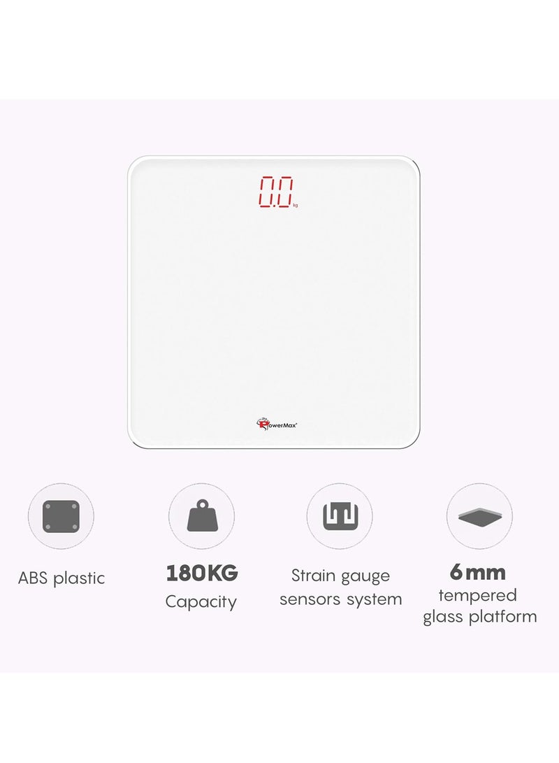 PowerMax Fitness PowerMax Fitness BSD-5 Digital Weight Machine for Human Body - Bathroom Scale with Step-on-Technology & Sharp LED Display, 180Kg Human Body Capacity - Image 3