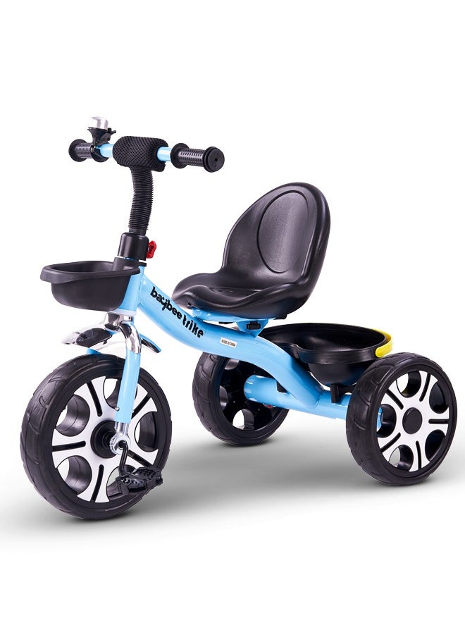Baybee Coaster Tricycle for Kids Baby Smart Plug and Play Kids Tricycle Cycle with Front u0026 Rear Storage Baskets 3 Wheels Tricycle Bicycle Baby Tricycle Cycle for Kids 2 to 5 Years Boy Girl Blue  - Image 1