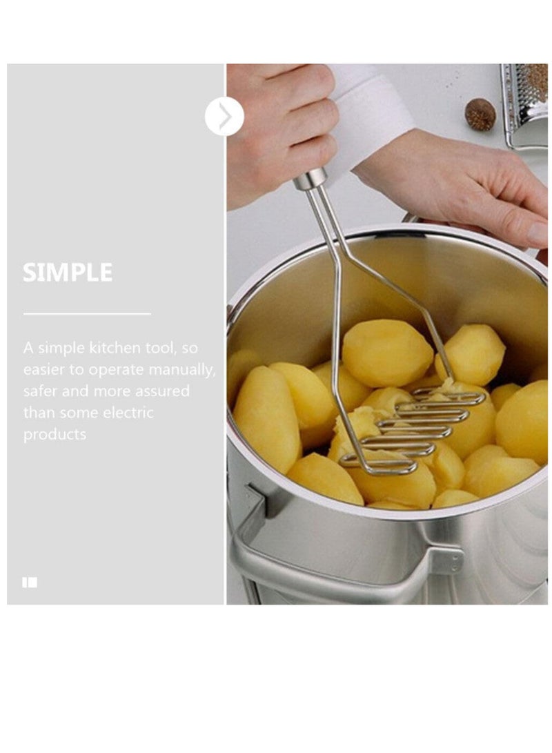 2pcs Potato Masher Heavy duty stainless steel Integrated masher kitchen tool wire masher for potatoes, avocados, beans, or fruit  vegetables  - Image 4