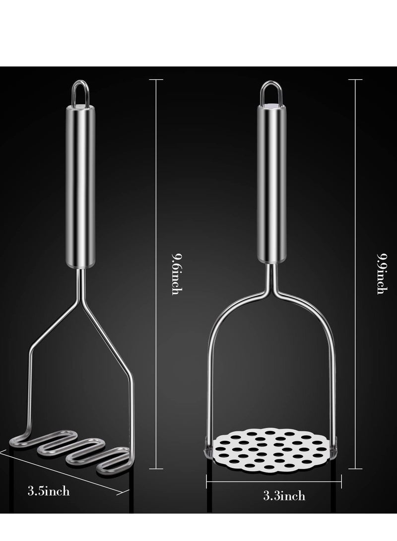 2pcs Potato Masher Heavy duty stainless steel Integrated masher kitchen tool wire masher for potatoes, avocados, beans, or fruit  vegetables  - Image 2
