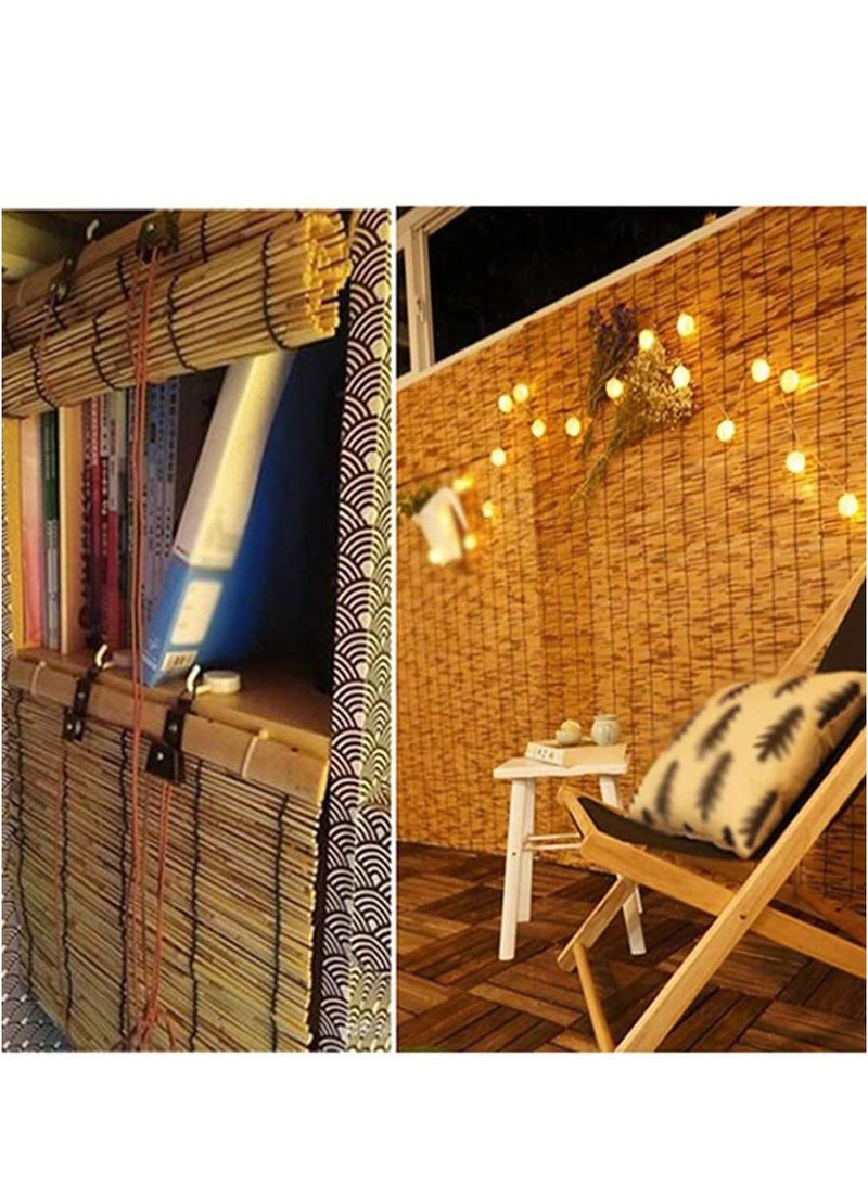 LINGWEI Bamboo Blinds Window Shades Reed Curtain Beige 200x122cm  - Image 4