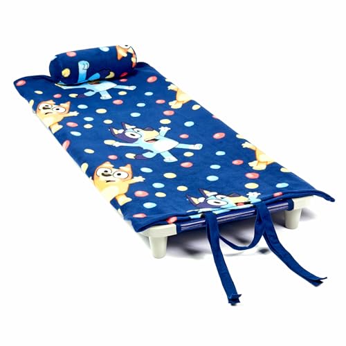 ROLLEE POLLEE Northwest Rollee Pollee Nap Sac Roll-Up Toddler Blanket with Attached Pillow – Soft Fleece Preschool Nap Mat for Daycare or Travel – Machine Washable – Bluey - Image 3