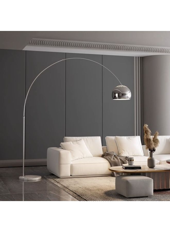 Italian Fashion Design Marble Lamps Model Room Parabolic Creative Exhibition Fishing Lamp Living Room Floor-Color:Round MarblE BasE-mEdium SizE- E27 Full SpEctrum ThrEE-color Light Bulb  - Image 4