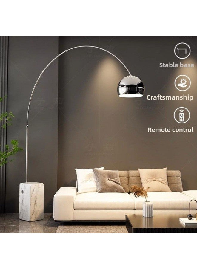 Italian Fashion Design Marble Lamps Model Room Parabolic Creative Exhibition Fishing Lamp Living Room Floor-Color:Round MarblE BasE-mEdium SizE- E27 Full SpEctrum ThrEE-color Light Bulb  - Image 3