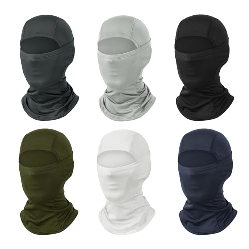 Cmonie 6 Packs Ski Mask Sun UV Protection Hood Breathable, Balaclava Face Mask for Men Women - Motorcycle Fish (US, Alpha, One Size, X-Large, 6Pcs Color Mix1) - Image 1