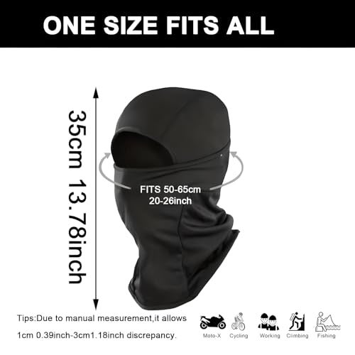 Cmonie 6 Packs Ski Mask Sun UV Protection Hood Breathable, Balaclava Face Mask for Men Women - Motorcycle Fish (US, Alpha, One Size, X-Large, 6Pcs Color Mix1) - Image 2