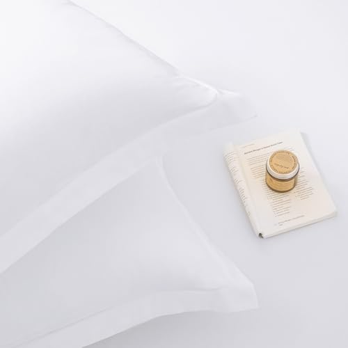 vveiiye Euro Pillow Shams Set of 2 White Pillow Shams Soft Microfiber Pillow Covers with Envelope Closure, Fade, Wrinkle and Shrink Resistant Bed Pillow Cases, 26 × 26 Inches - Image 3