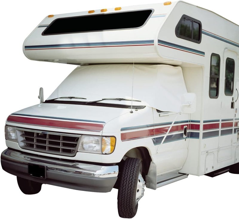 ADCO 2403 Class C Chevy 1972-1996 RV Motorhome Windshield Cover, White - Image 1