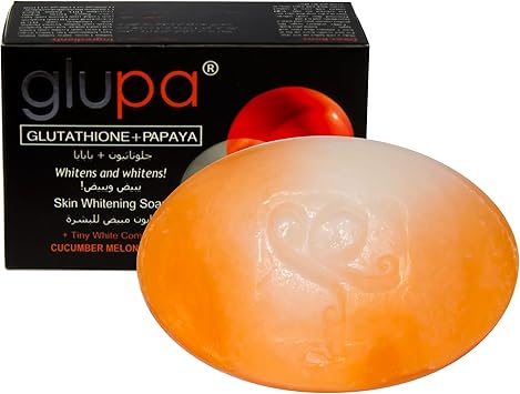 Glupa Lightening Soap with Glutathione Papaya Plus Vitamins C E Arbutin Grape Seed Extract Large Bar 135 g - Image 3