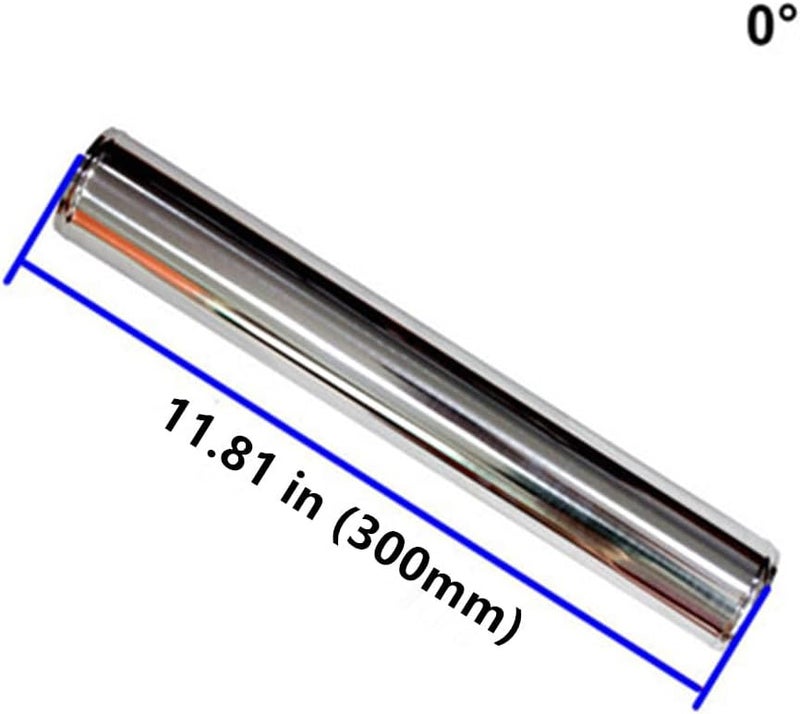 AotoKoop 4" (102mm) OD Straight Aluminum Pipe with Beaded Ends for Intercooler & Intake, Polished 11.81" (300mm) Long - Image 3