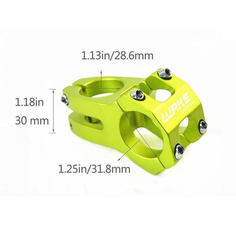WAKE 31.8 Stem 45mm Bike Stem Wake Mountain Bike Stem Short Handlebar Stem for Most Bicycle, Road Bike, MTB, BMX, Fixie Gear, Cycling (Aluminum Alloy, Black Blue Gold Red) (Green) - Image 3
