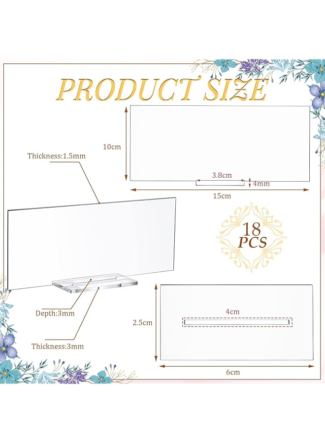 erorex 10 Pcs Acrylic Place Card Stands Clear Table Display Holder Acrylic Sign Stand Wedding Table Number With Card Slot For Wedding Reception Office Menu Diy Art Meeting Rectangle 5.9 X 4 Inch - Image 5