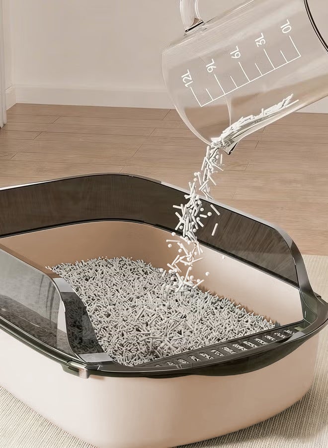 شيزوبيت صندوق فضلات القطط شبه المغلق، صندوق فضلات القطط ذو الجوانب العالية، مضاد للرذاذ مع ملعقة، صندوق فضلات القطط الأليفة النظيف، صندوق فضلات القطط الصغيرة المفتوح من الأعلى، مرحاض القطط للسفر، وعاء فضلات القطط حمام قطط ليتر بوكس للقطط لتر بوكس صندوق فضلات القطط حوض قطط ليتر بوكس للقطط ادوات قطط مرحاض قطط صندوق فضلات قطط بوكس للقطط (جمل) - Image 4