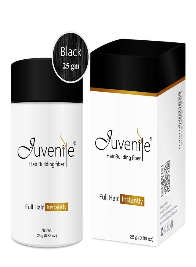جوفينايل ألياف بناء الشعر للأطفال | ألياف تكثيف فورية للرجال والنساء | مُخفي لفروة الرأس في المناطق الخفيفة والصلع | أسود | 25 غرام - Image 1