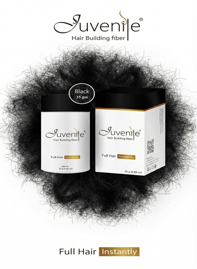 جوفينايل ألياف بناء الشعر للأطفال | ألياف تكثيف فورية للرجال والنساء | مُخفي لفروة الرأس في المناطق الخفيفة والصلع | أسود | 25 غرام - Image 3